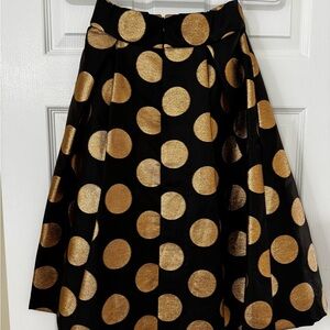Moulinette Soeurs Black and Gold A-Line Skirt